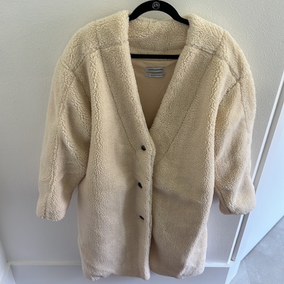 Urban Outfitters Teddy Sherpa Cardigan Coat L - Picture 2 of 4